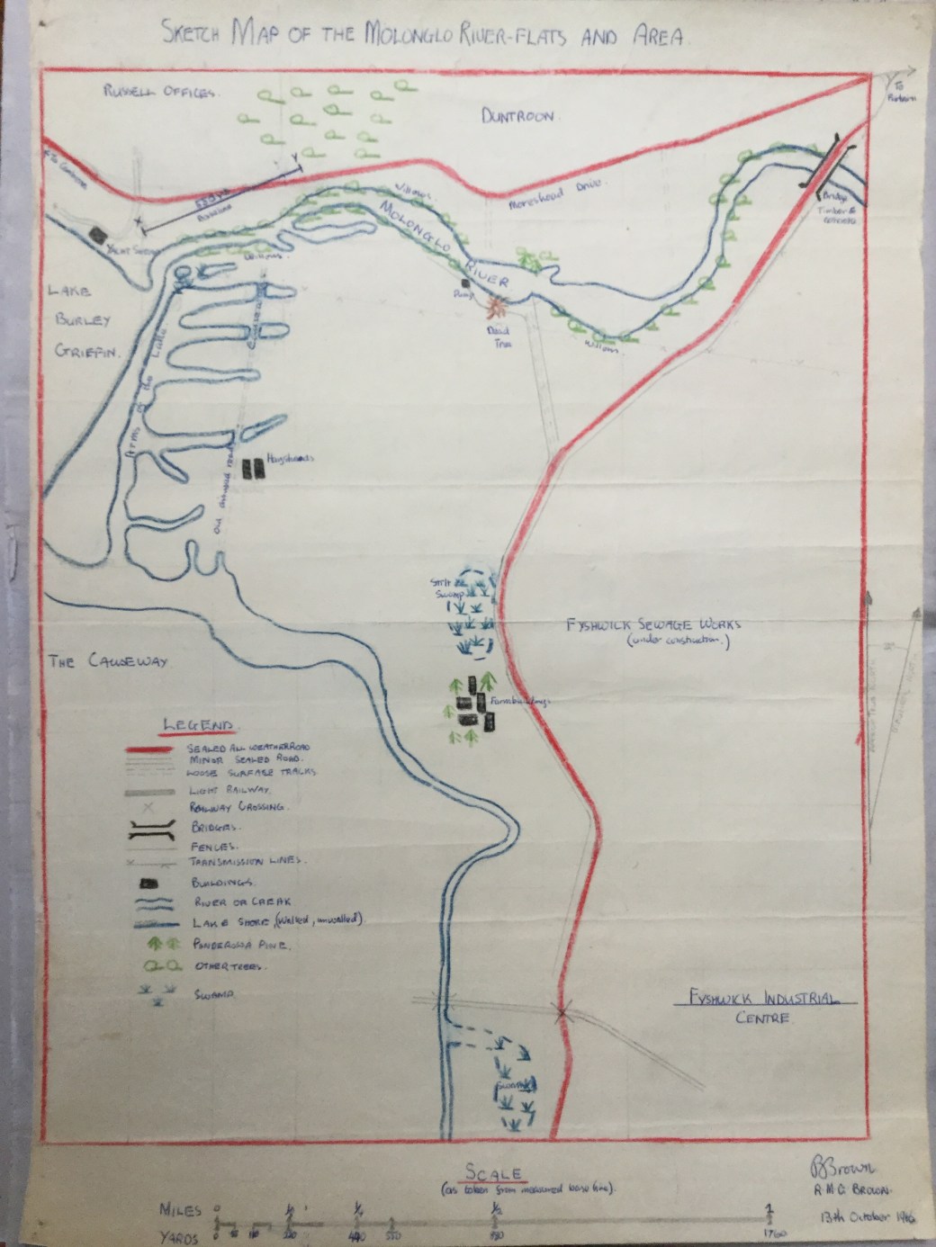 Sketch map of survey area